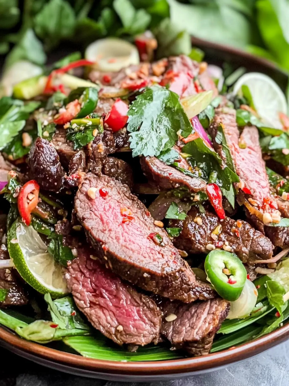 Thai Nam Tok Recipe (Beef Salad)