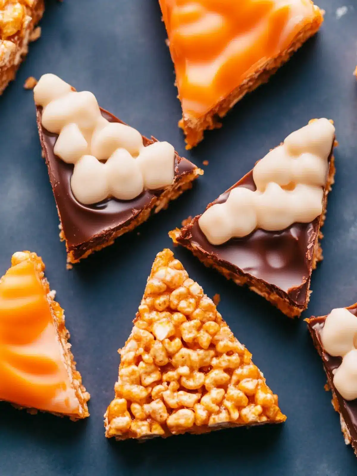 Candy Corn Krispie Treats