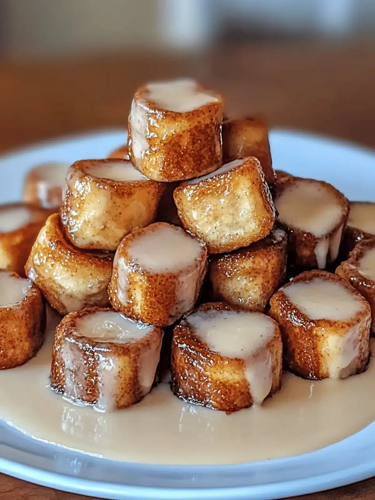 Cinnamon Roll French Toast Bites