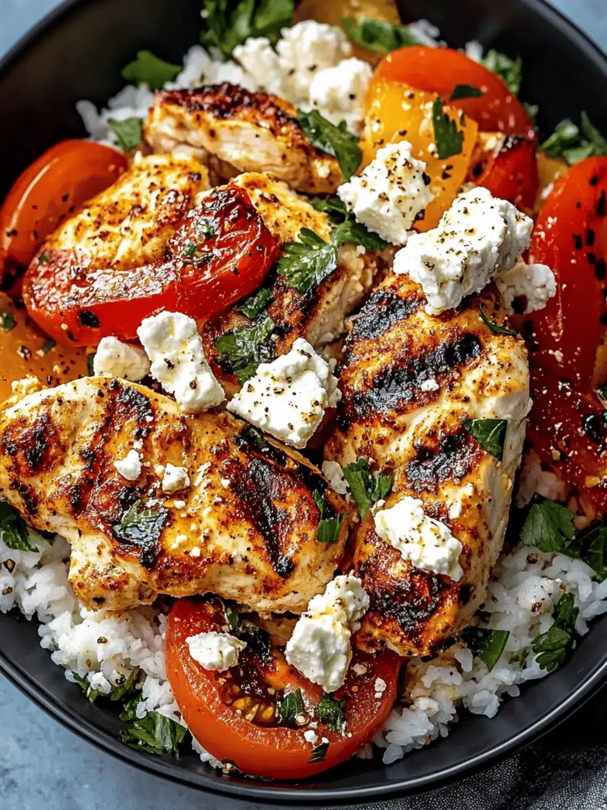 Baked Chicken with Crispy Feta & Vinaigrette