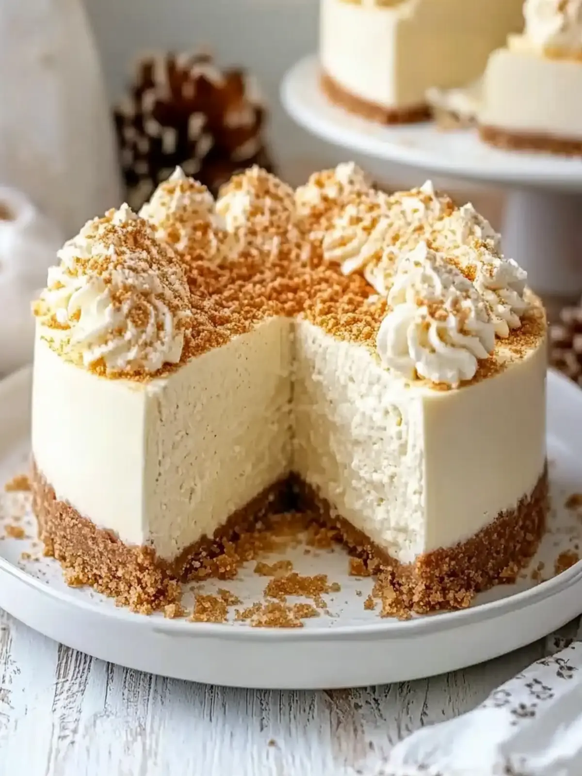 Smooth Eggnog Cheesecake