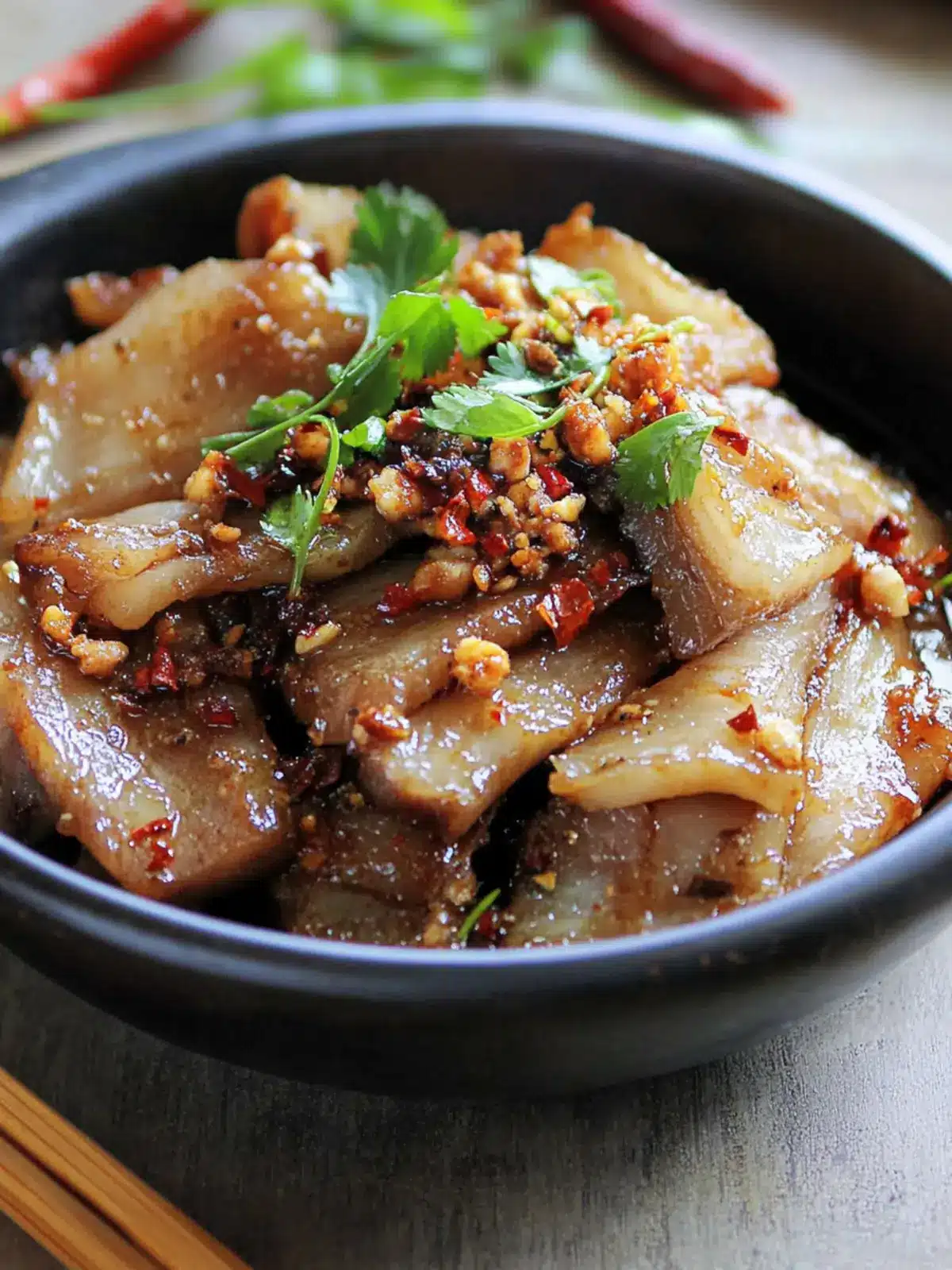 Pork Belly with Spicy Garlic Sauce