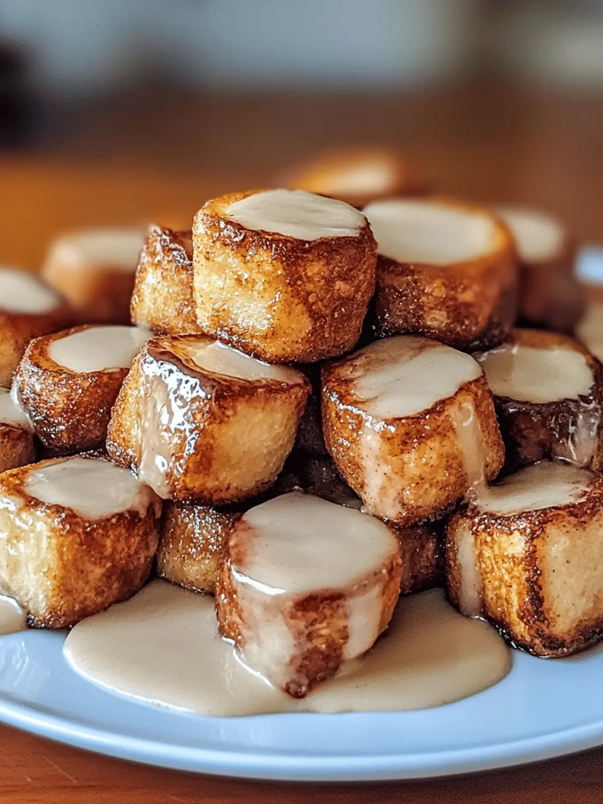 Cinnamon Roll French Toast Bites