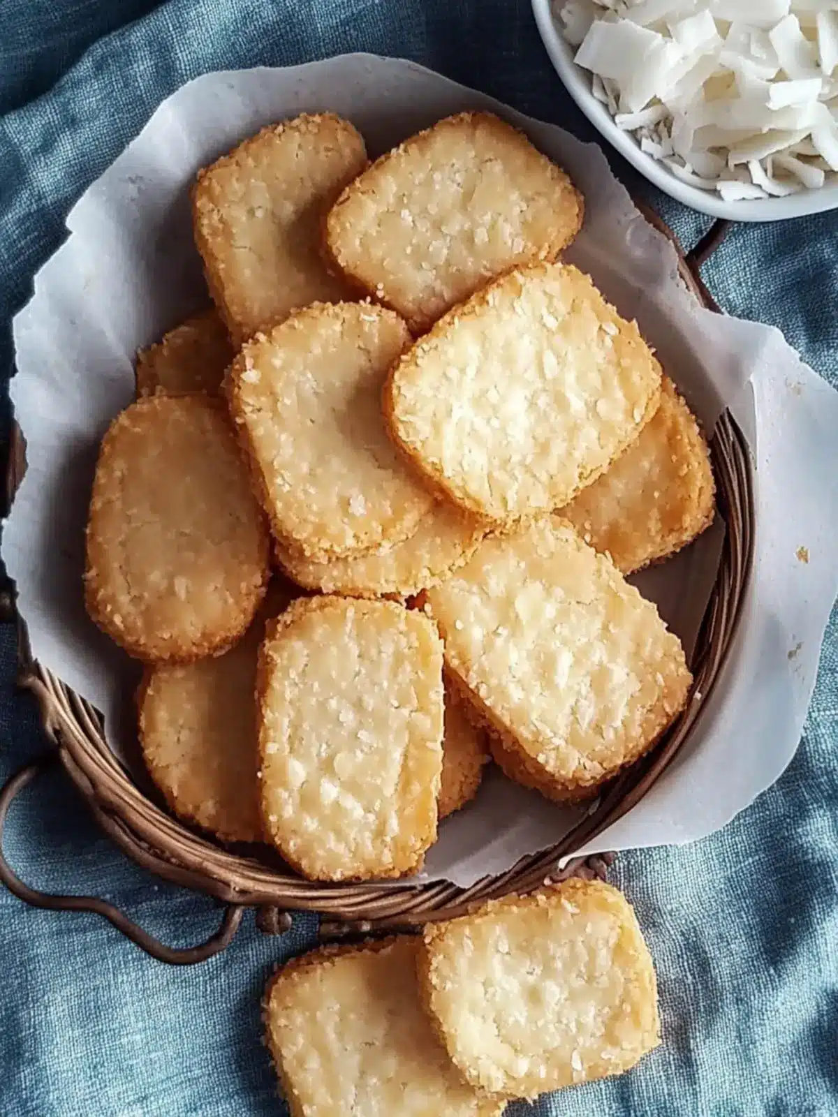 Slice & Bake Coconut Shortbread Cookies