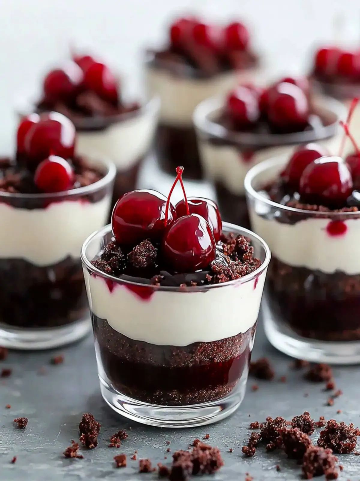 Mini Dessert Cups   Black Forest Cake