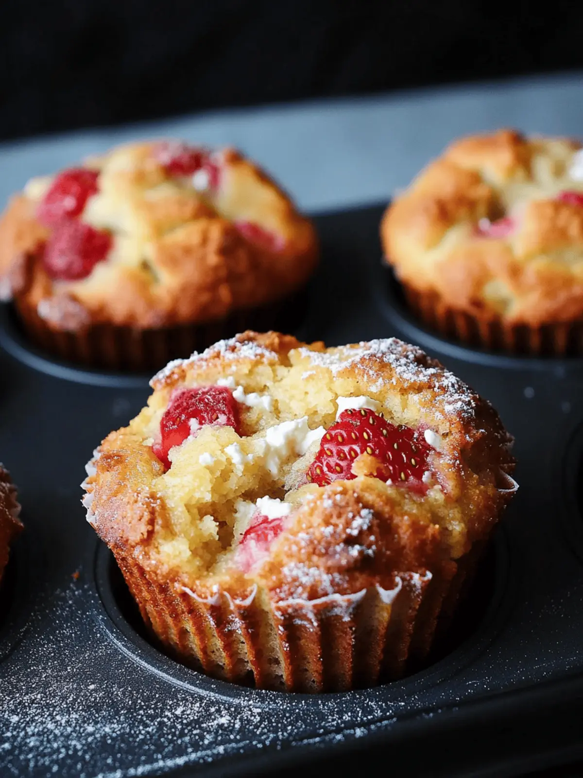 Strawberry Ricotta Muffins