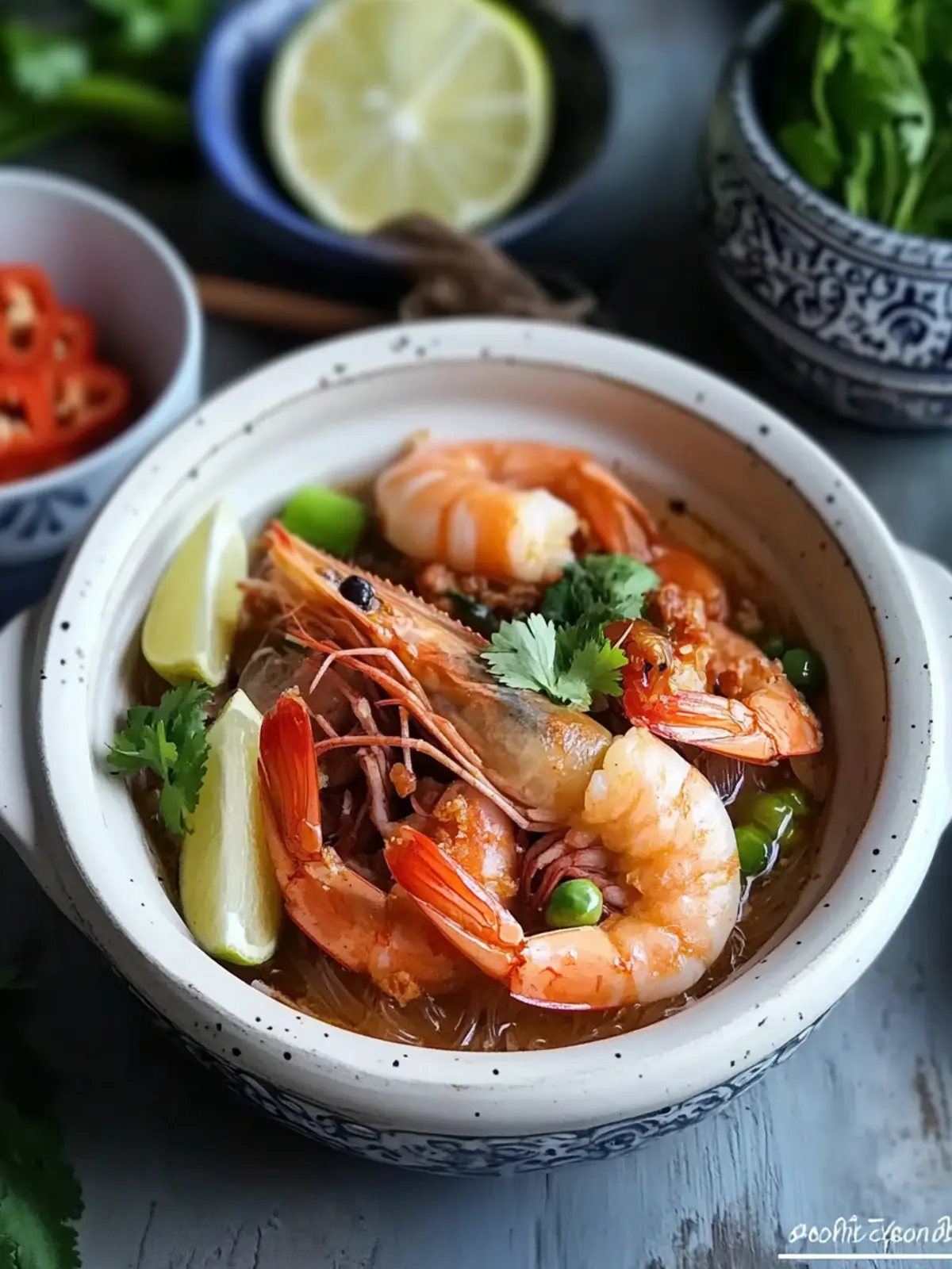 Thai Style Prawn with Glass Noodle