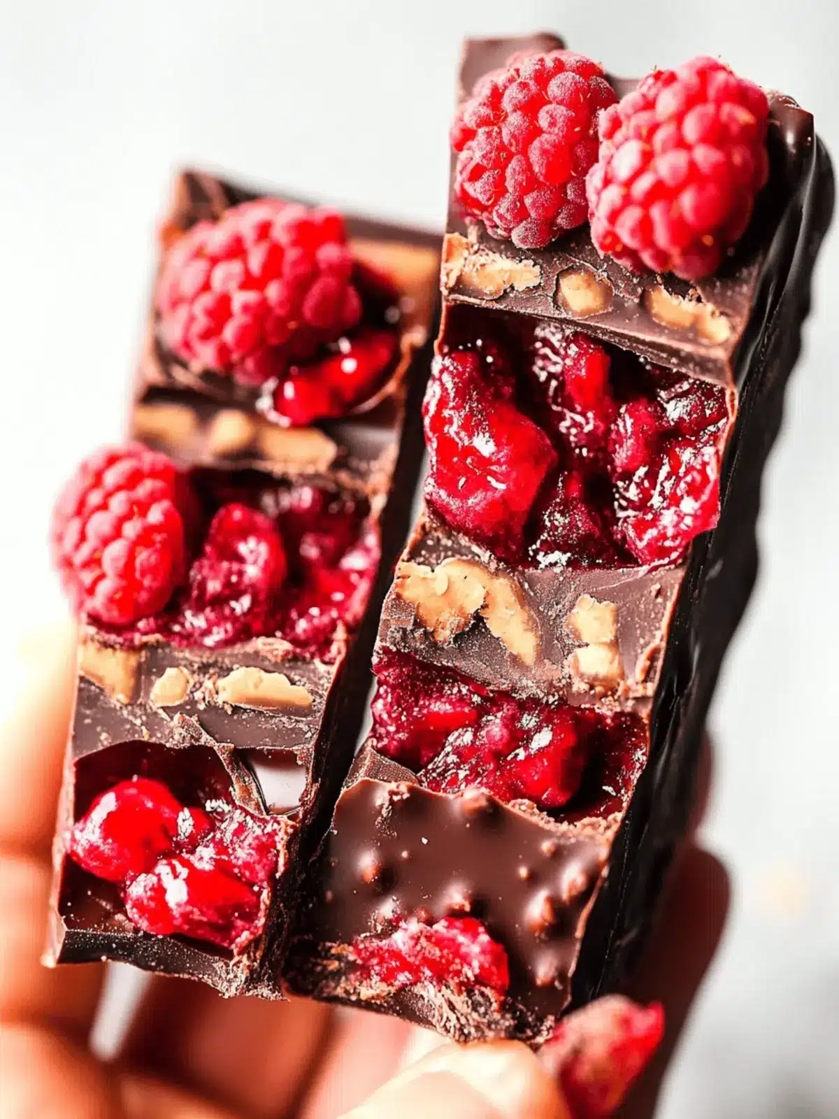 Raspberry Chocolate Bar (3 Ingredients)