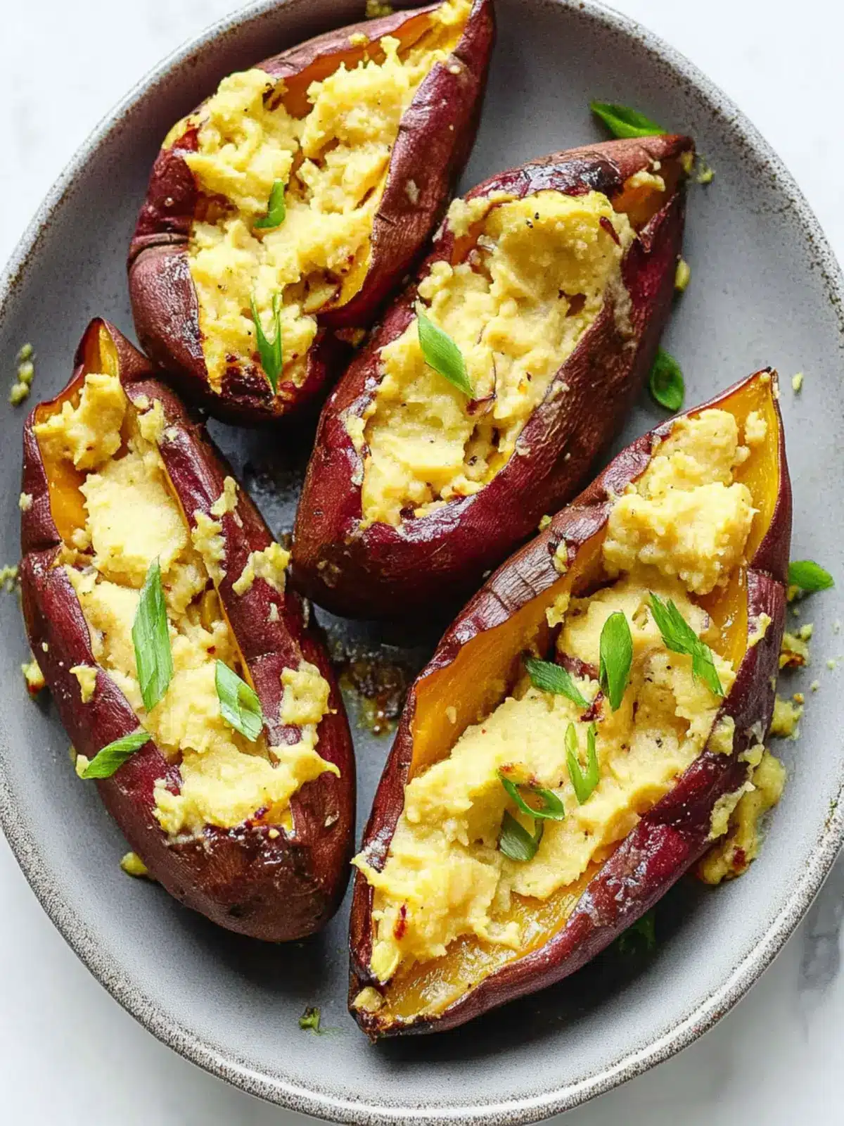 Roasted Japanese Sweet Potatoes with Miso Butter