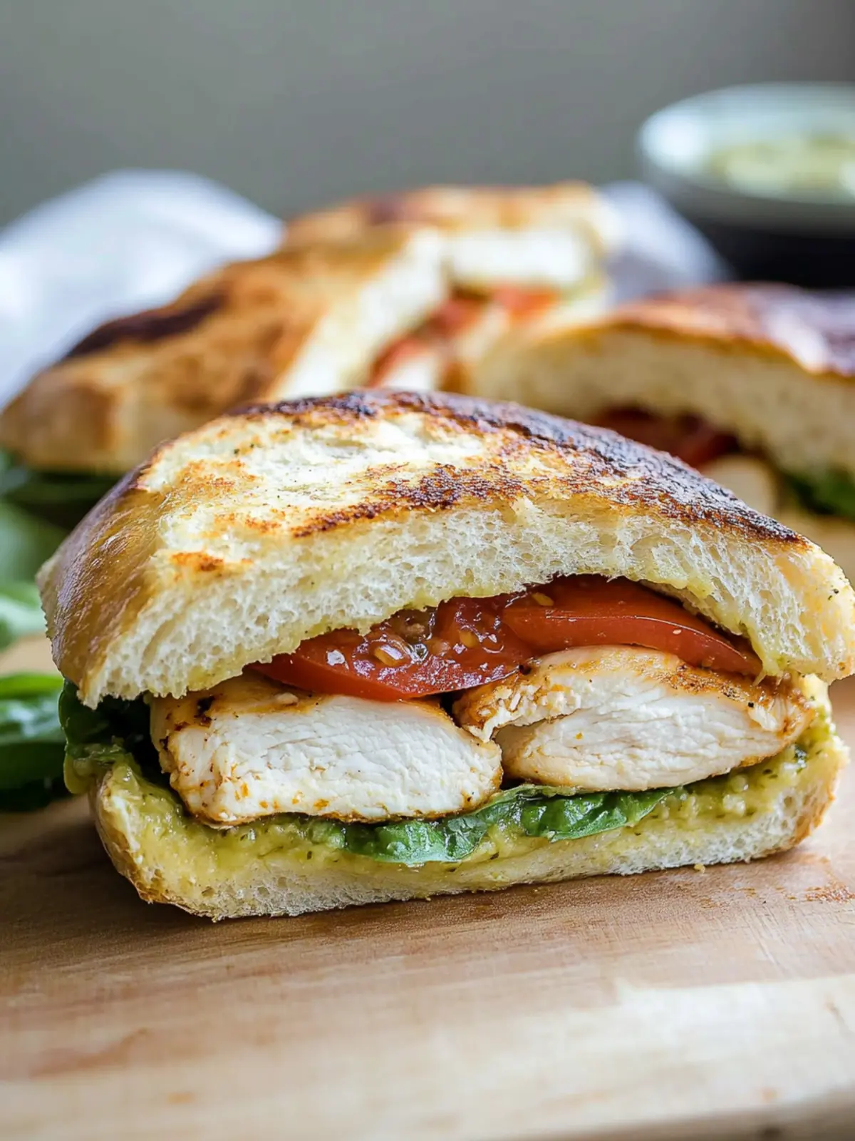 Caprese Chicken Pressed Sandwich