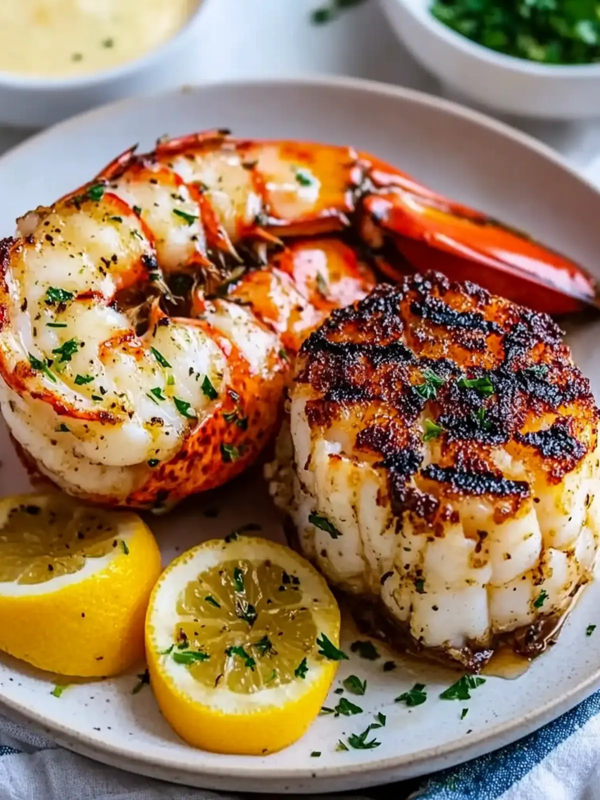 Garlic Butter Baked Lobster Tails