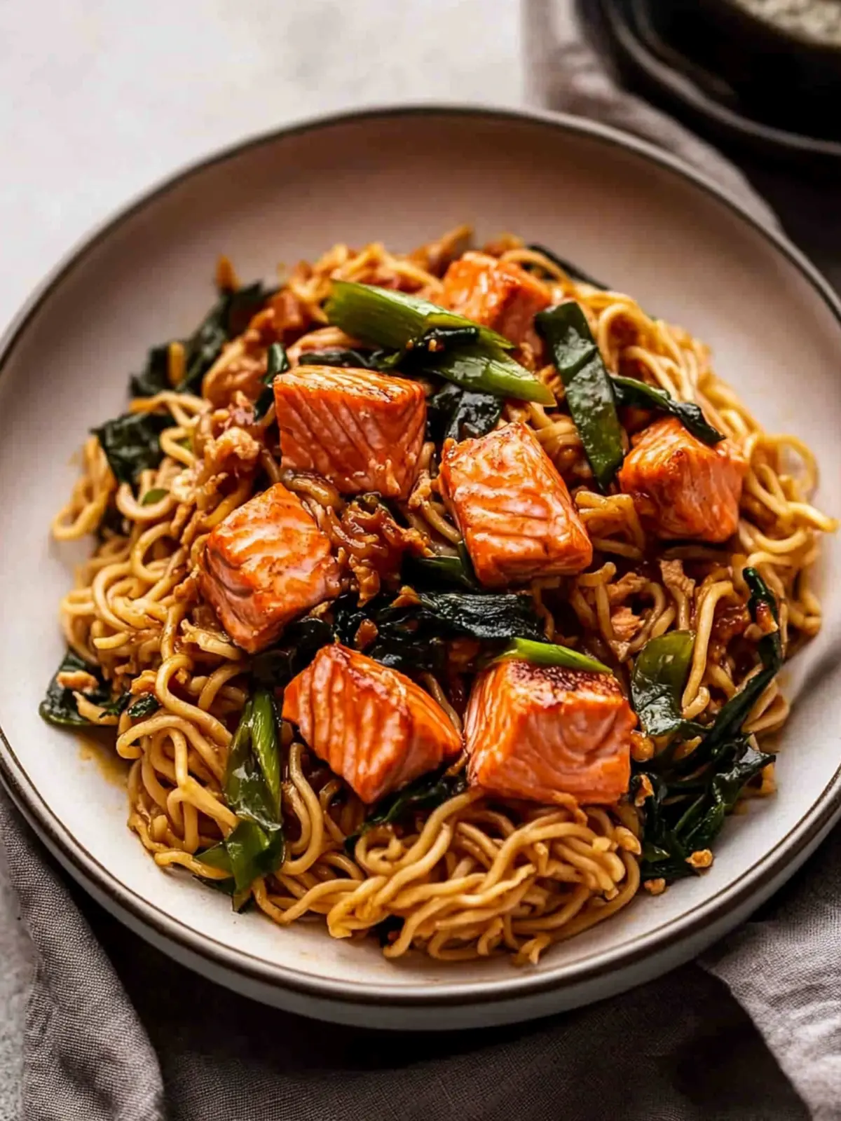 Teriyaki Salmon Noodles