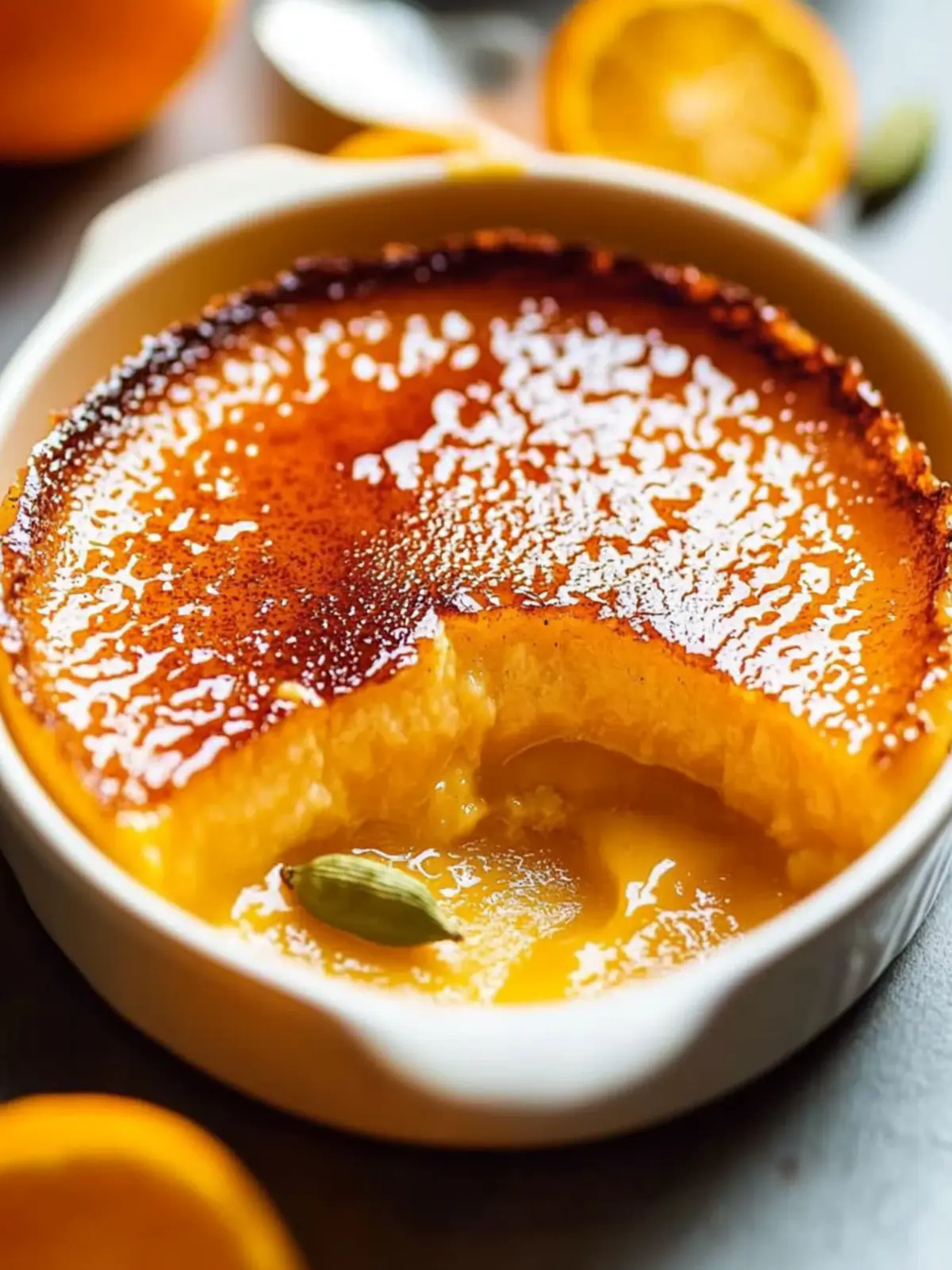Orange & Cardamom Creme Brulee