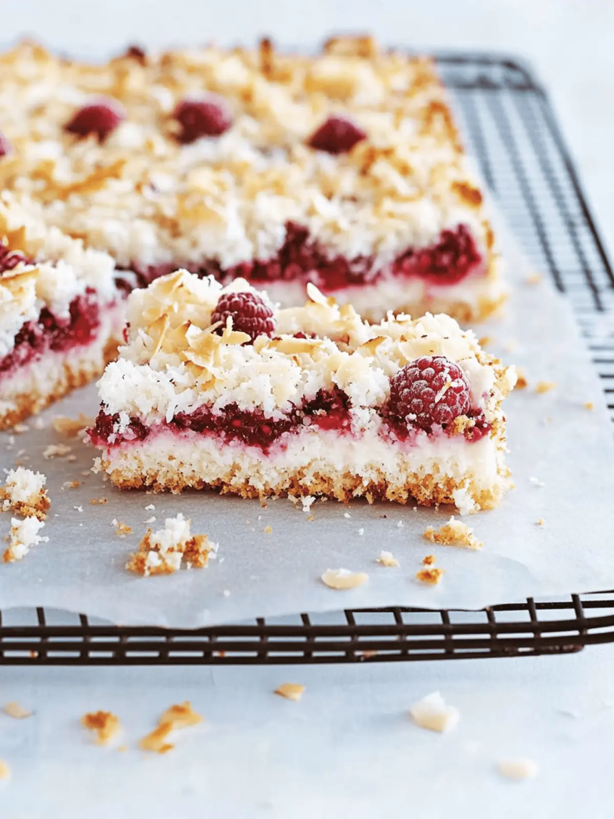Coconut Raspberry Slice