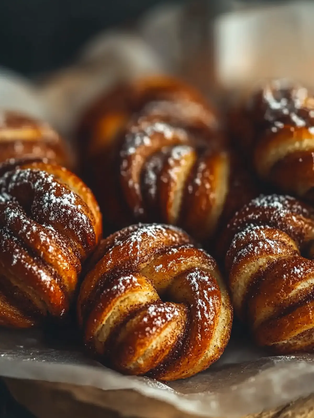 Cinnamon Knots with Coffee Icing