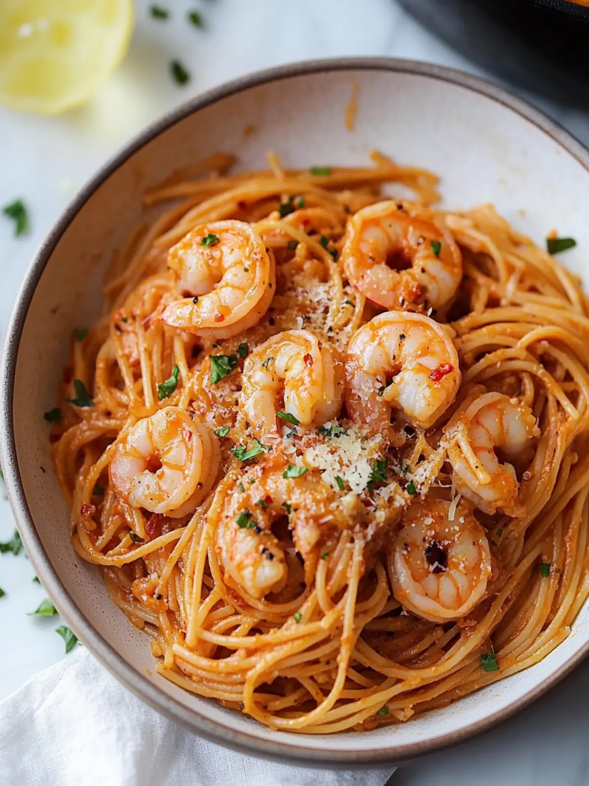 Garlicky Calabrian Chili Pasta with Shrimp