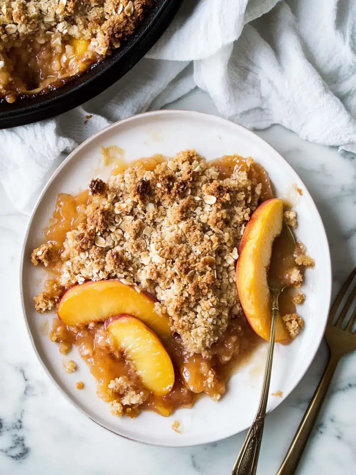 Almond Peach Crumble