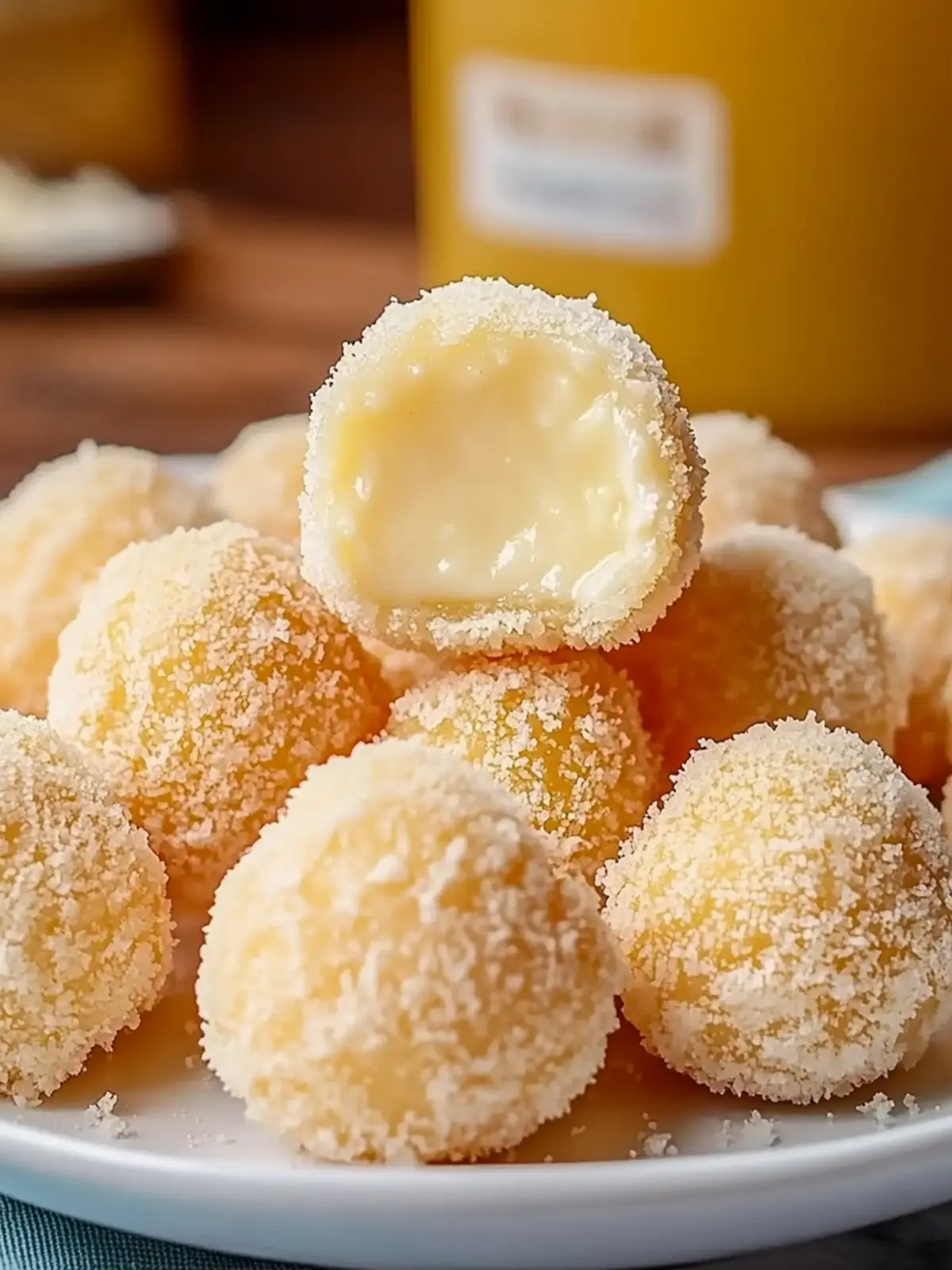 Creamy Custard Mochi Balls