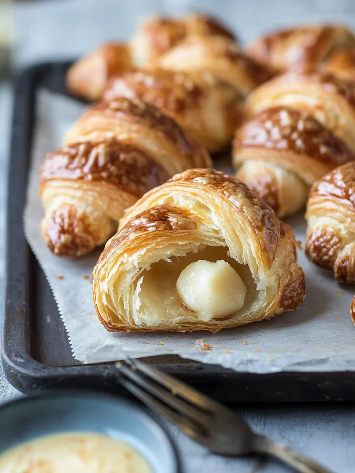 Twice Baked Macadamia Coconut Croissants