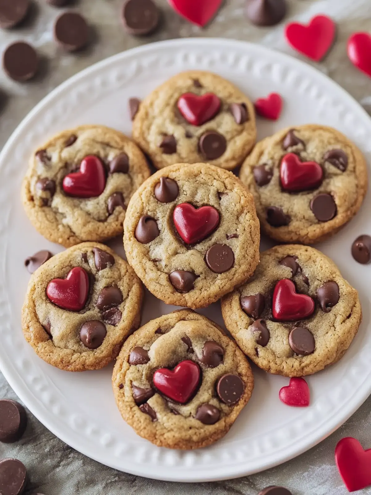Valentine's Chocolate Chip Cookies