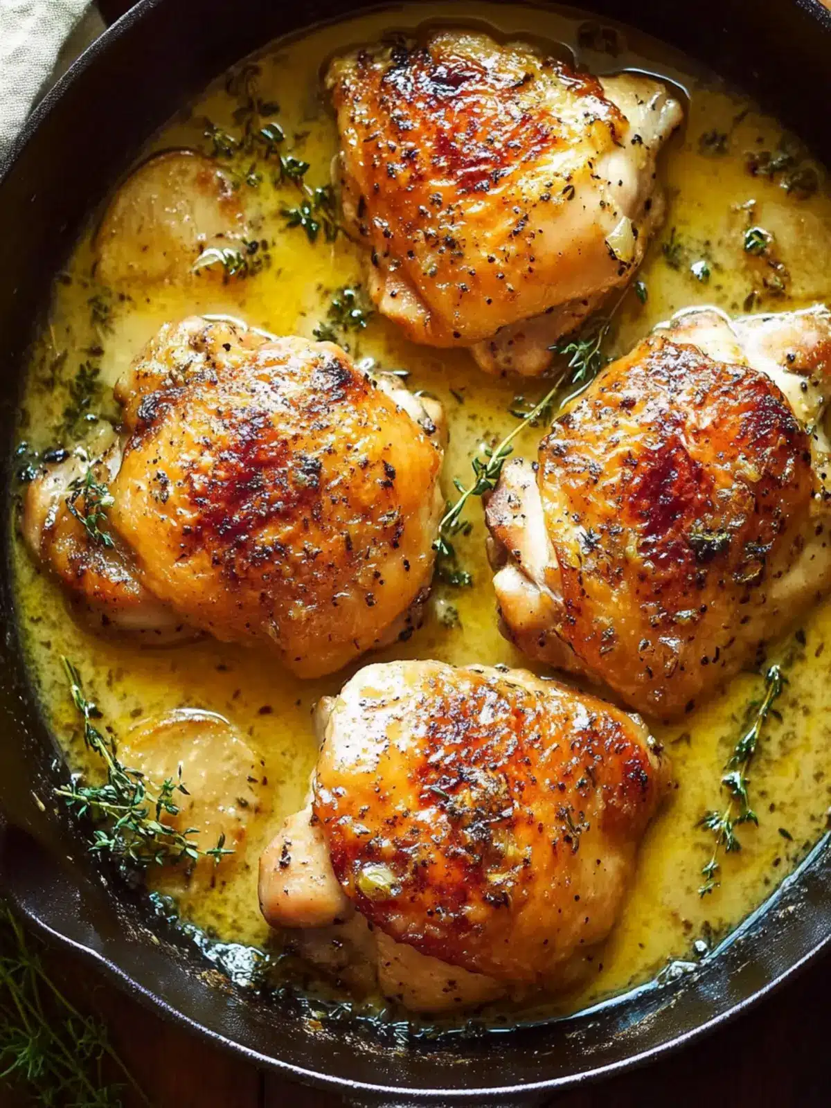 Chicken Thighs in Mustard Wine Sauce