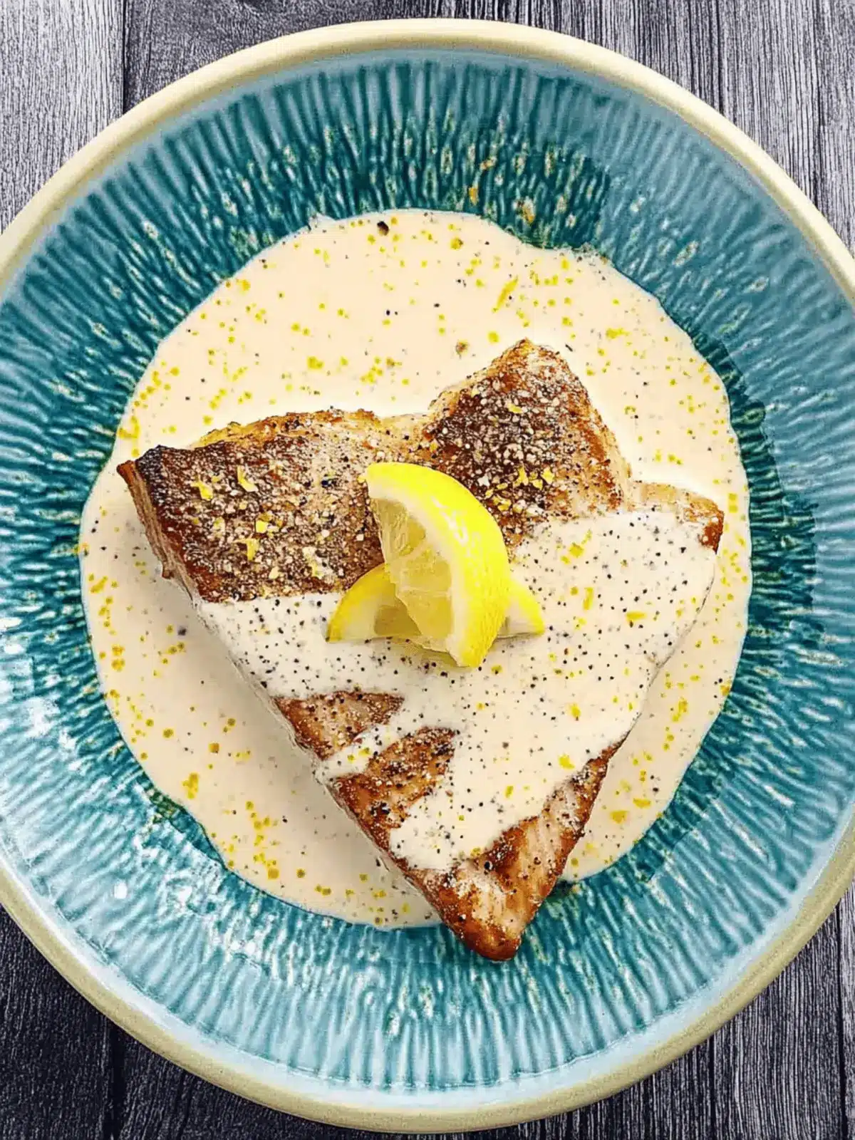 Lemon Dijon Cream Sauce for Tuna Steaks