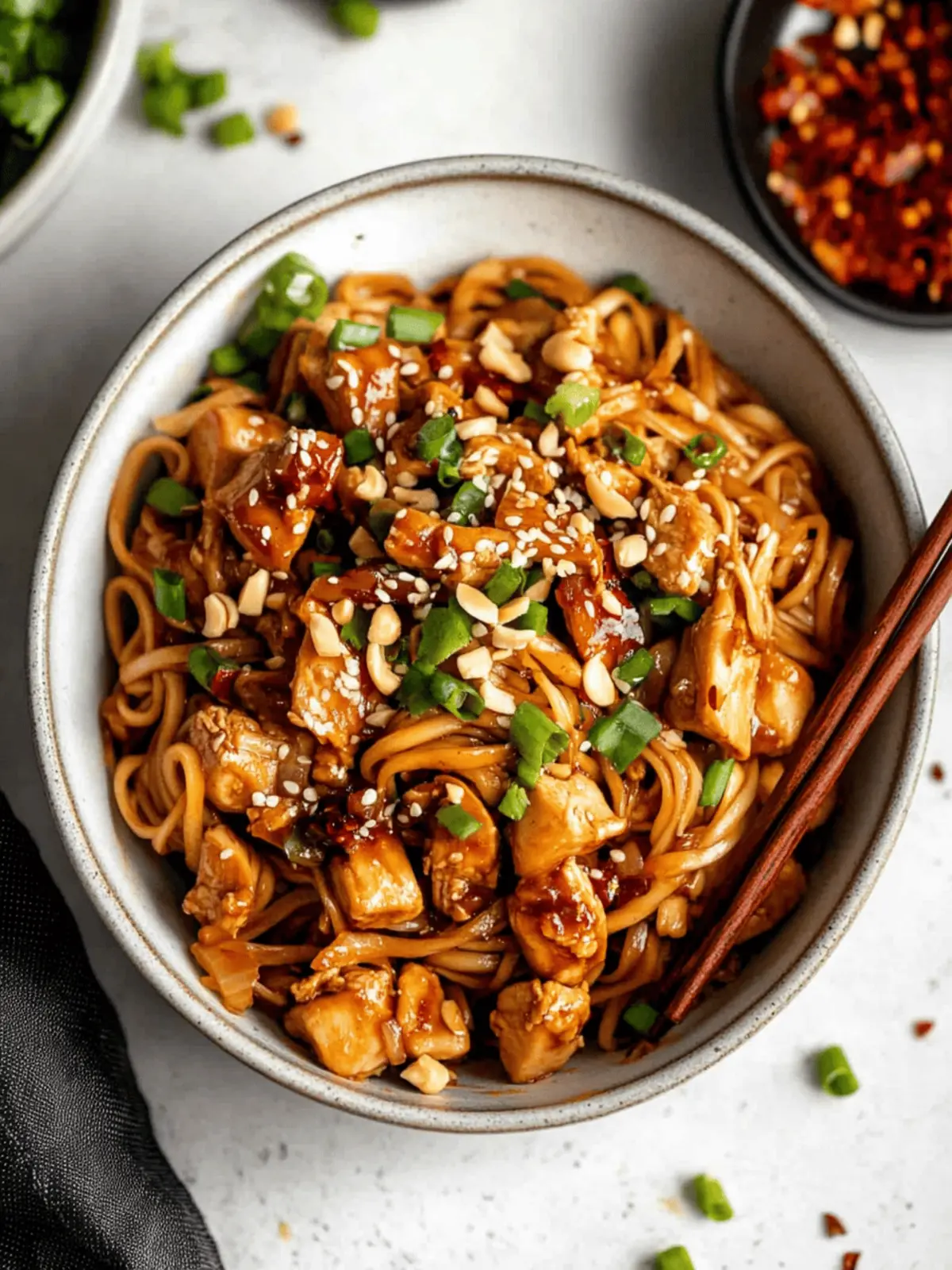 Kung Pao Chicken Noodles