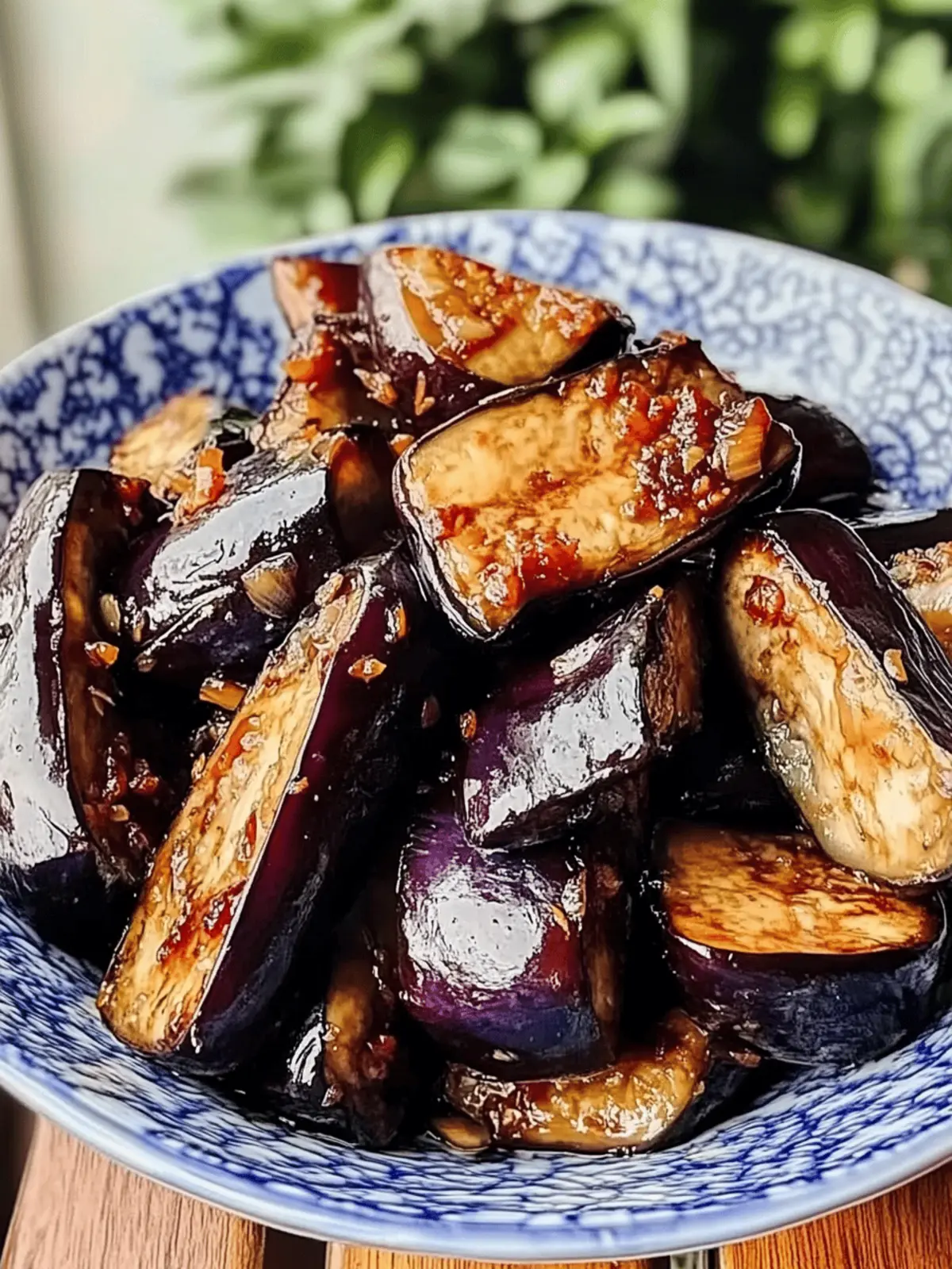 Sticky Garlic Eggplant