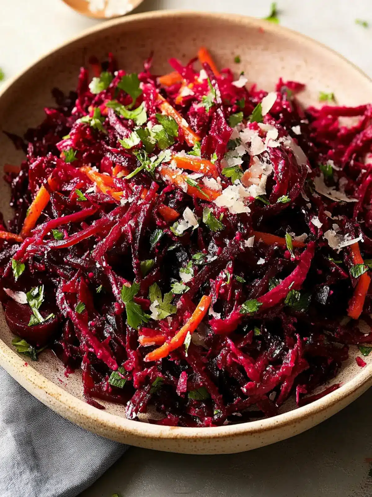 Vibrant Grated Beet Salad with Zesty Honey Dijon Dressing 2 Grated Beet Salad