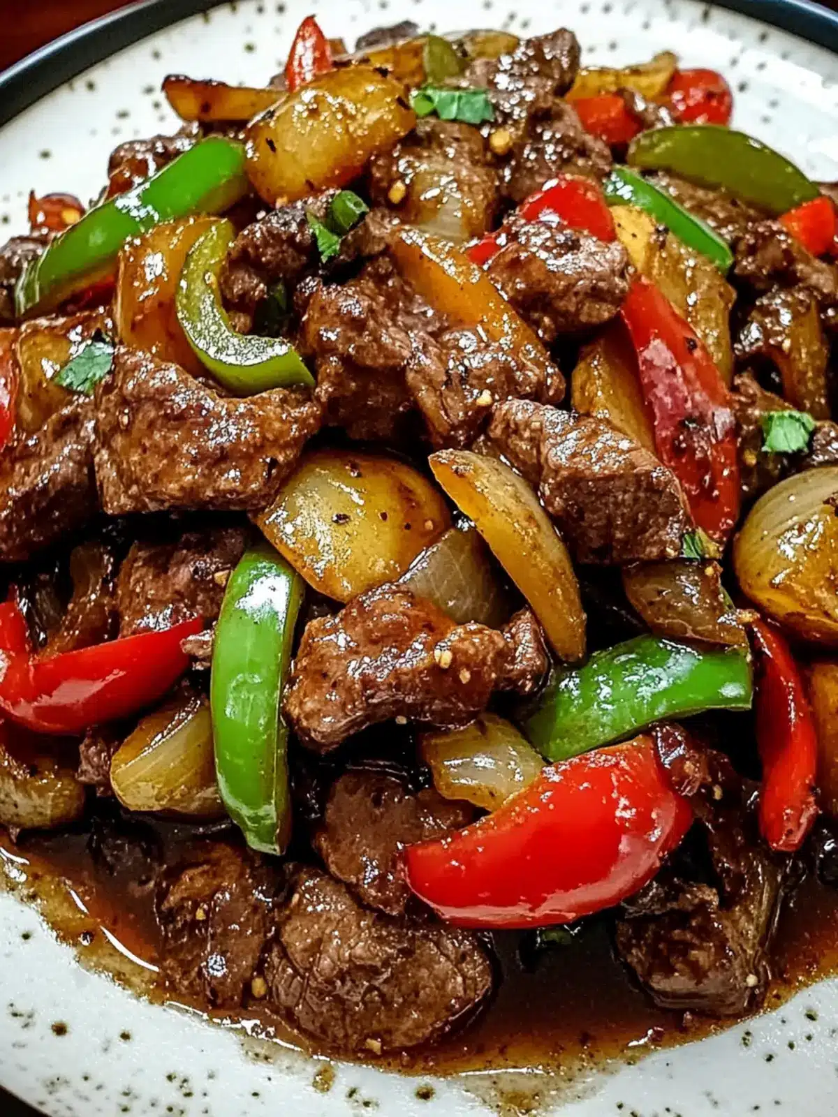 Pepper Steak with Bell Peppers and Onion