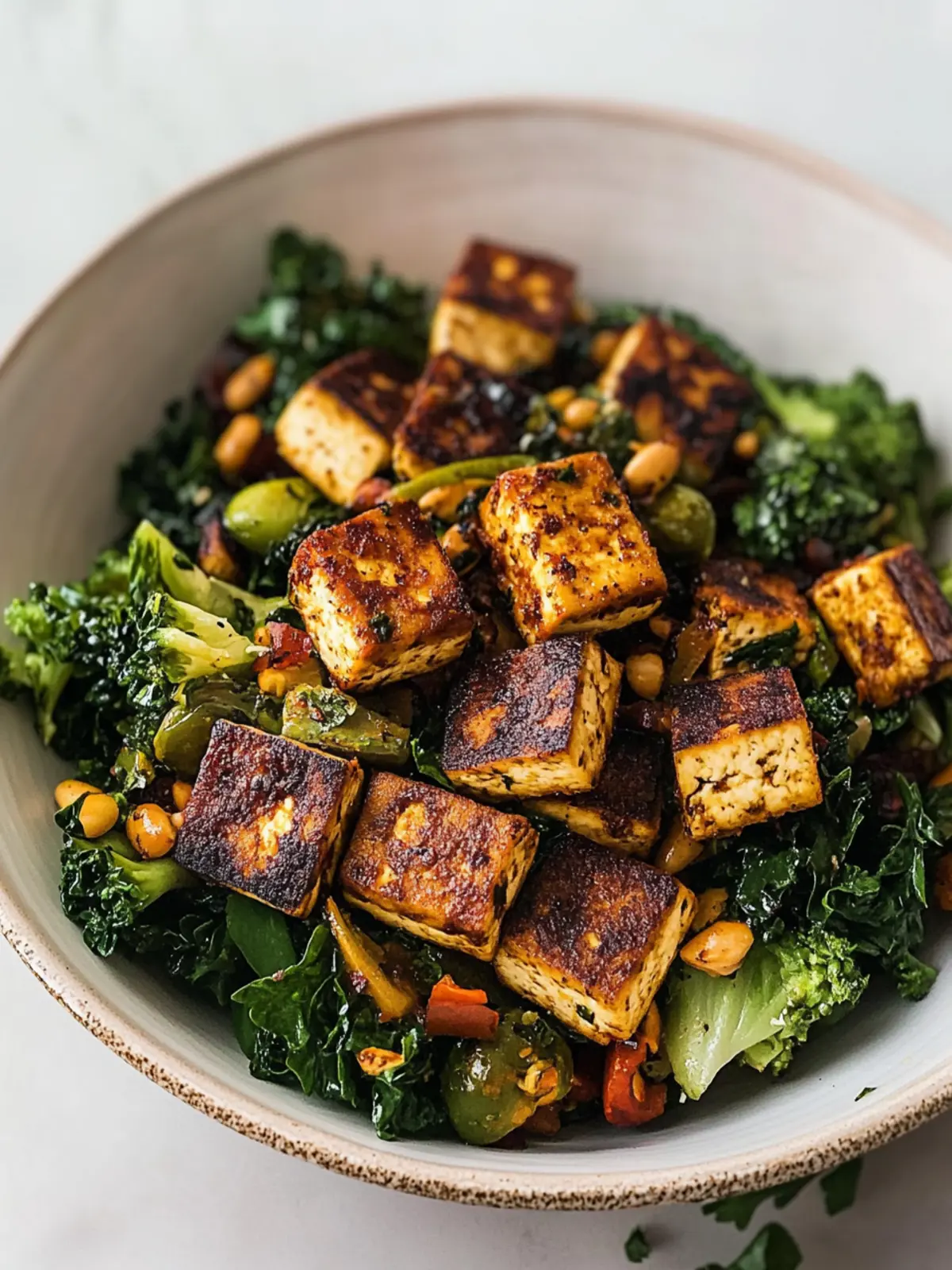 Mediterranean Style Crispy Tofu