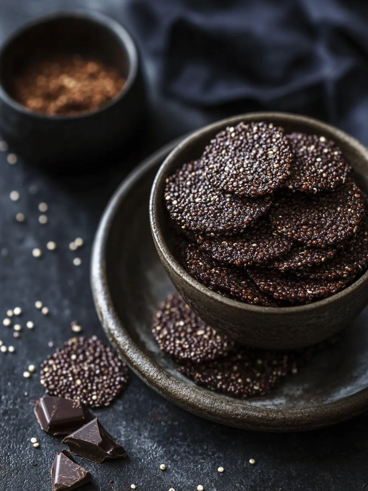 Dark Chocolate Quinoa Crisps