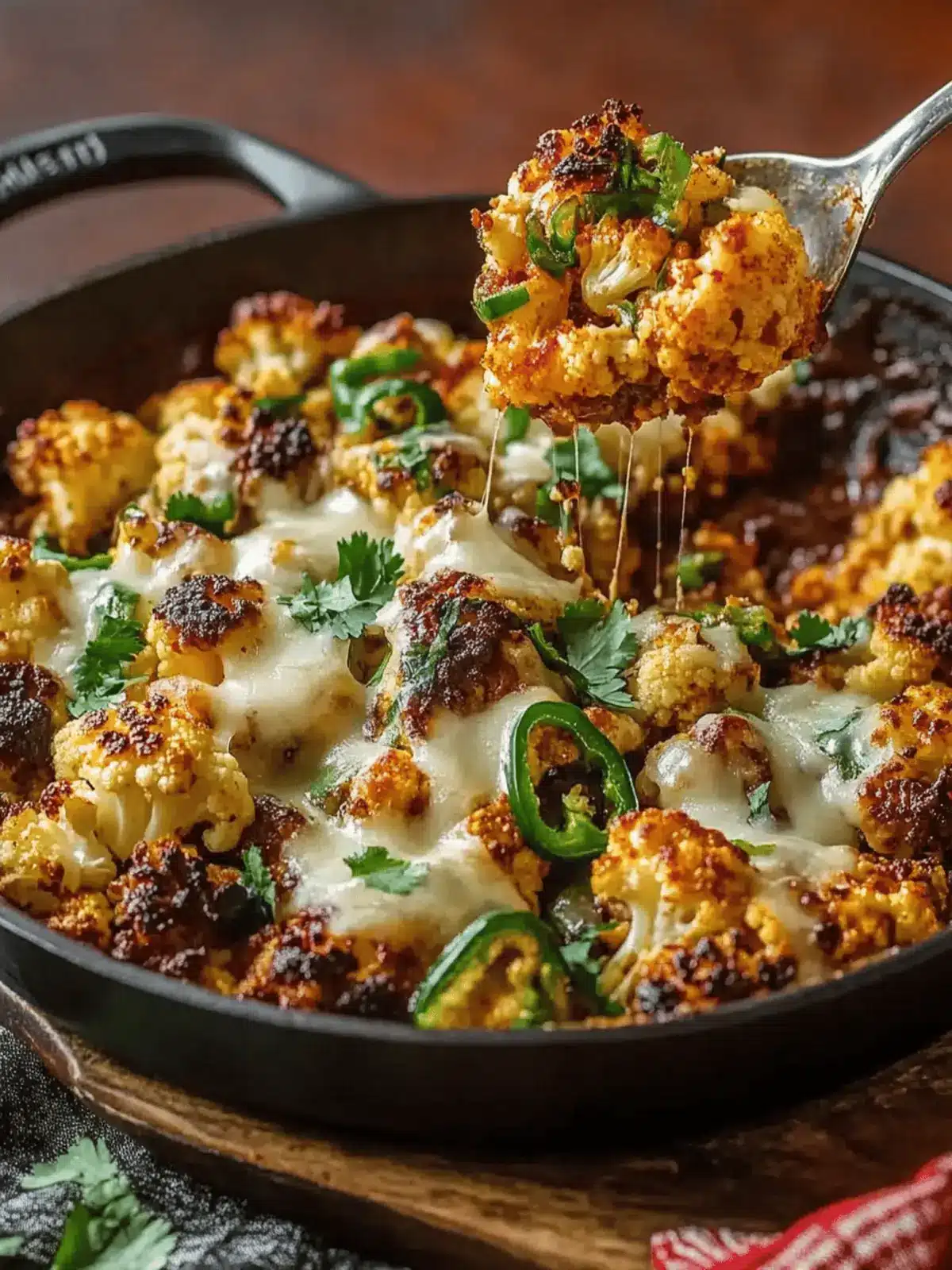 Spicy Skillet Cauliflower Bake