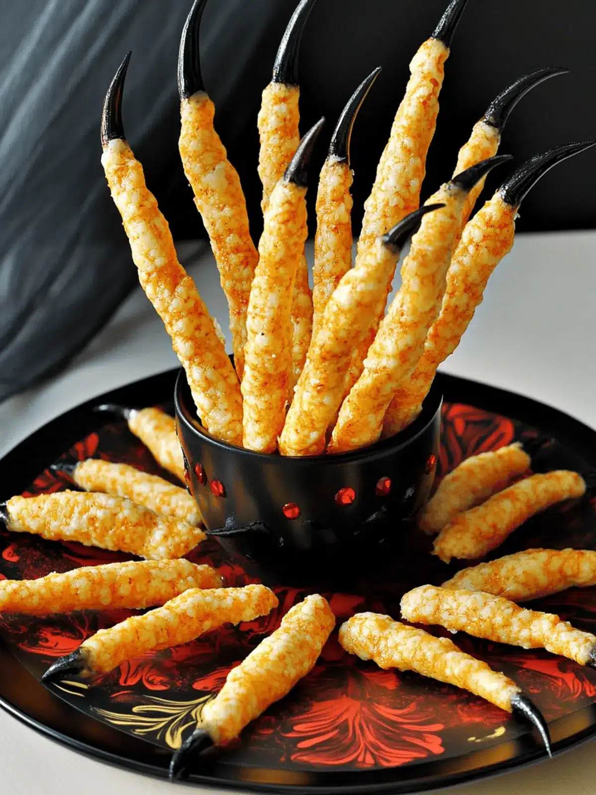 Cheddar Witches  Fingers (Spooky Cheese Straws)