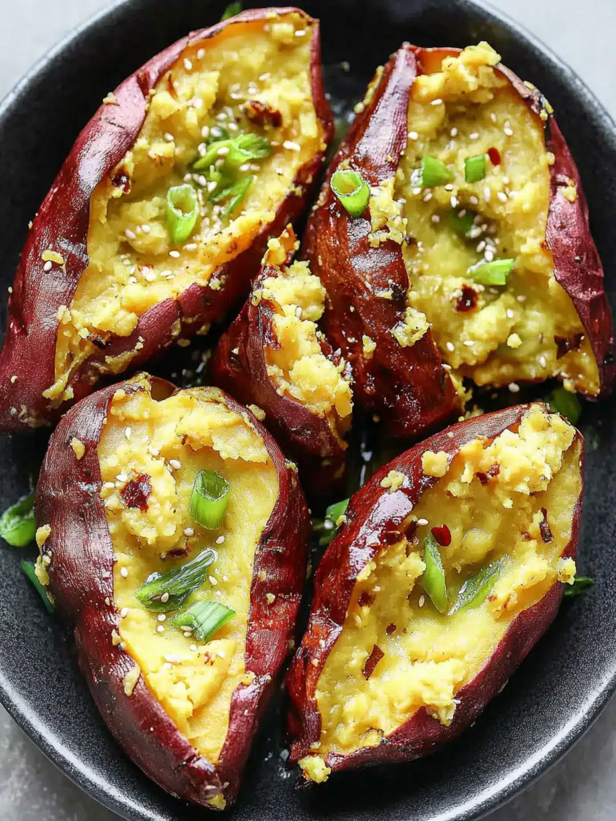 Roasted Japanese Sweet Potatoes with Miso Butter
