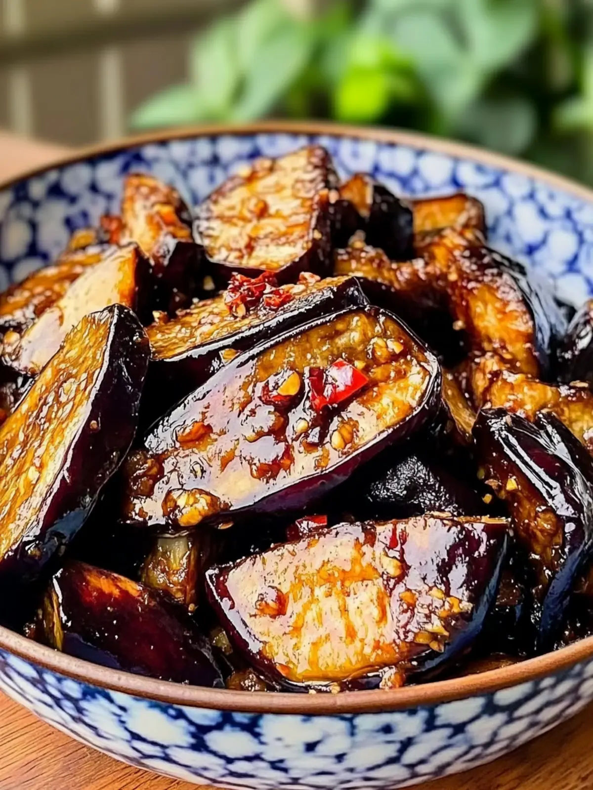 Sticky Garlic Eggplant