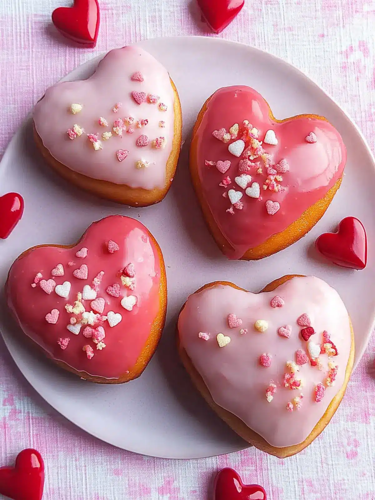Homemade Valentine s Heart Shaped Donuts