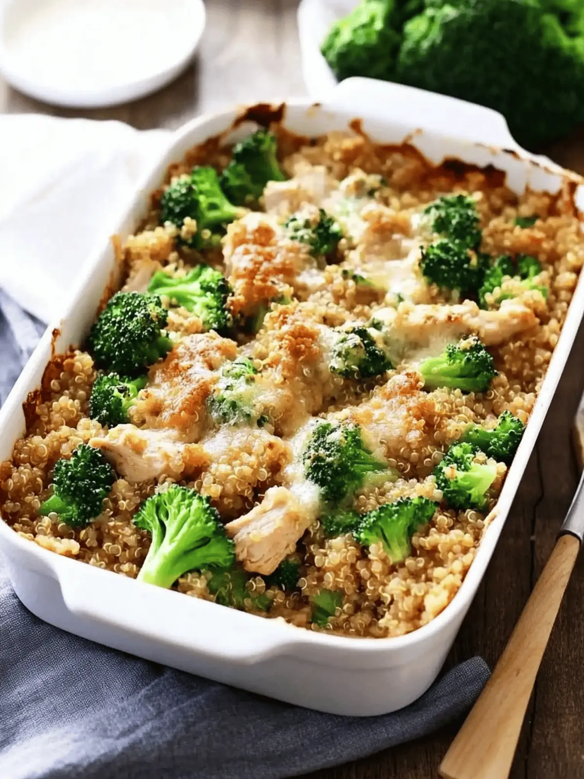 Creamy Chicken Quinoa and Broccoli Casserole