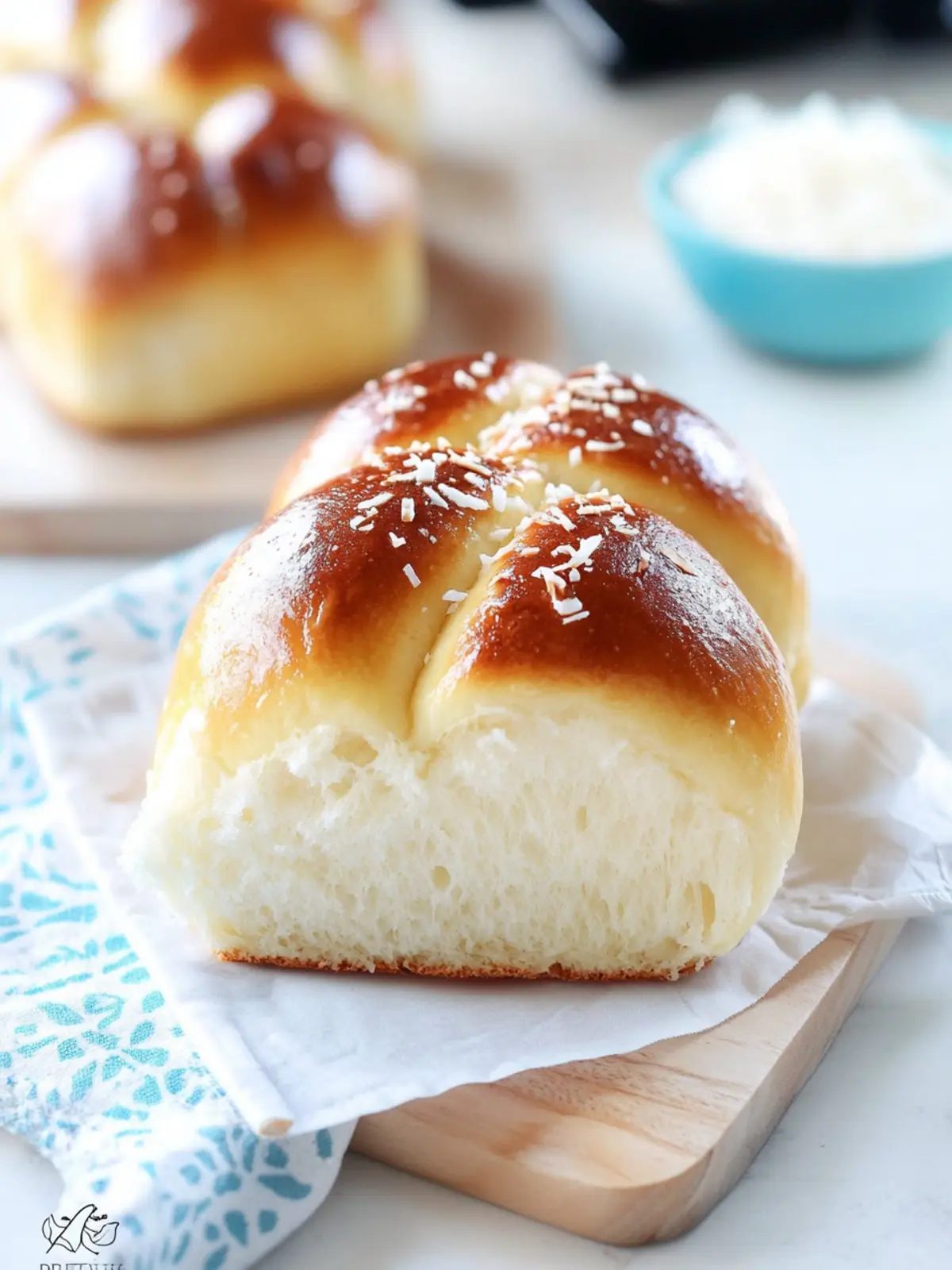 Soft & Moist Bakery-Style Butter Coconut Buns