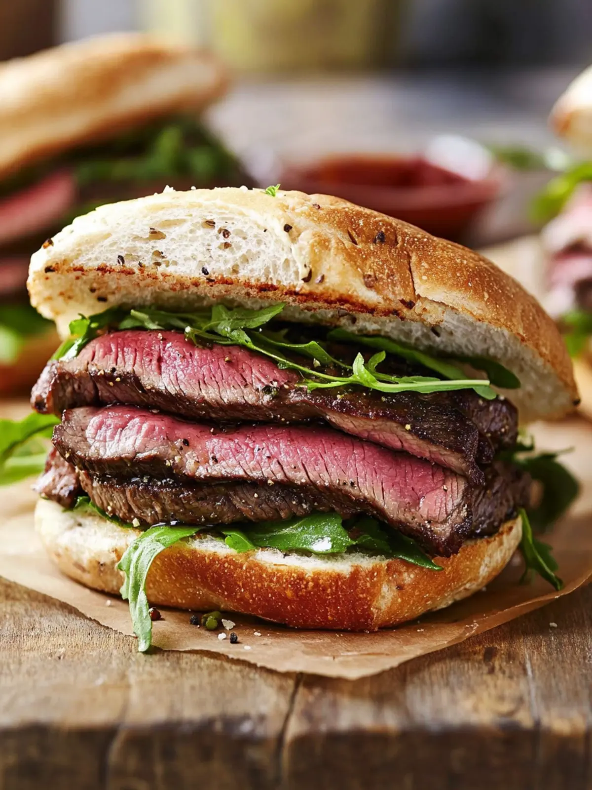 Ultimate Sirloin Steak Sandwiches with Zesty Pickled Onions 3 Sirloin Steak Sandwiches