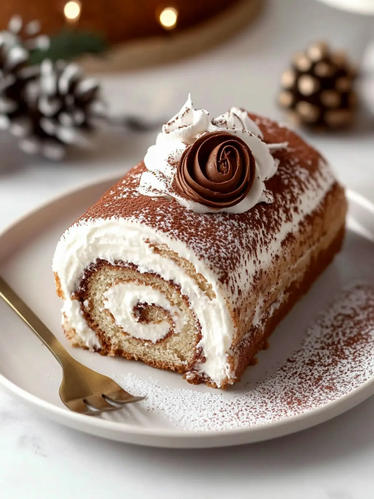 Gourmet Tiramisu Yule Log Cake