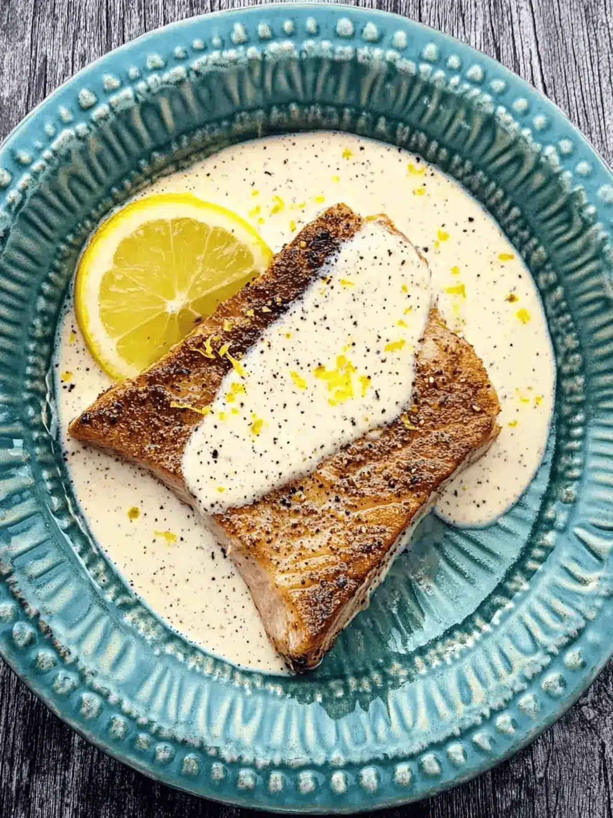 Lemon Dijon Cream Sauce for Tuna Steaks
