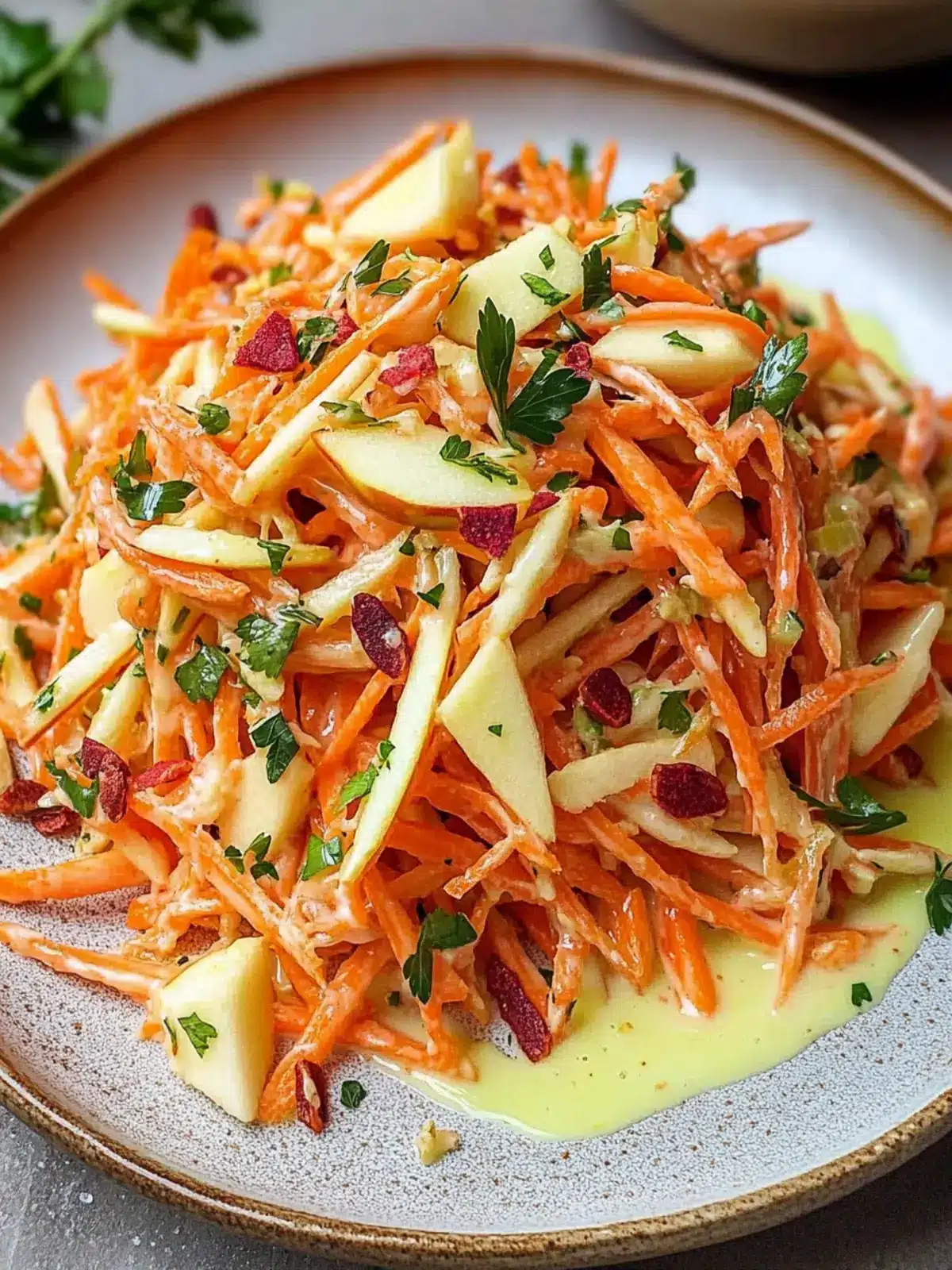 Crunchy Apple Carrot Salad with Creamy Citrus Dressing