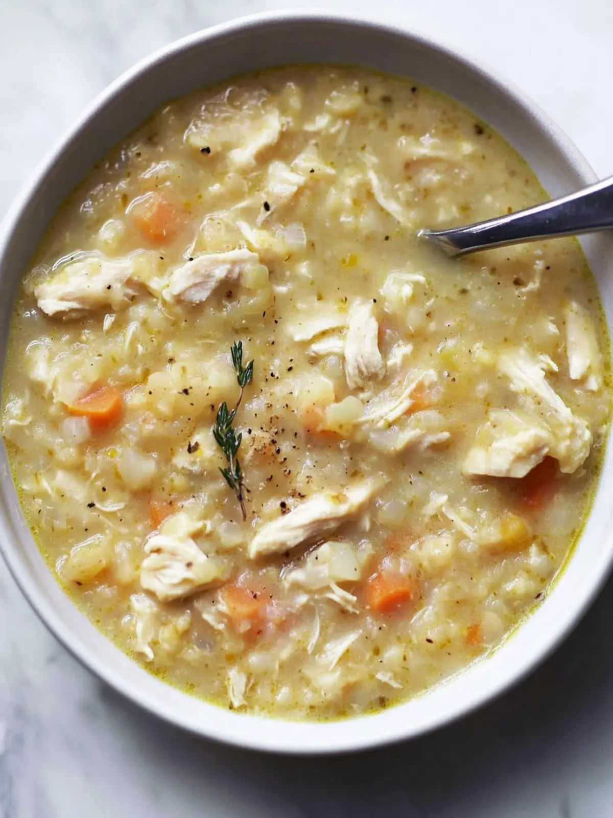 30-Minute Cauliflower Chicken Soup