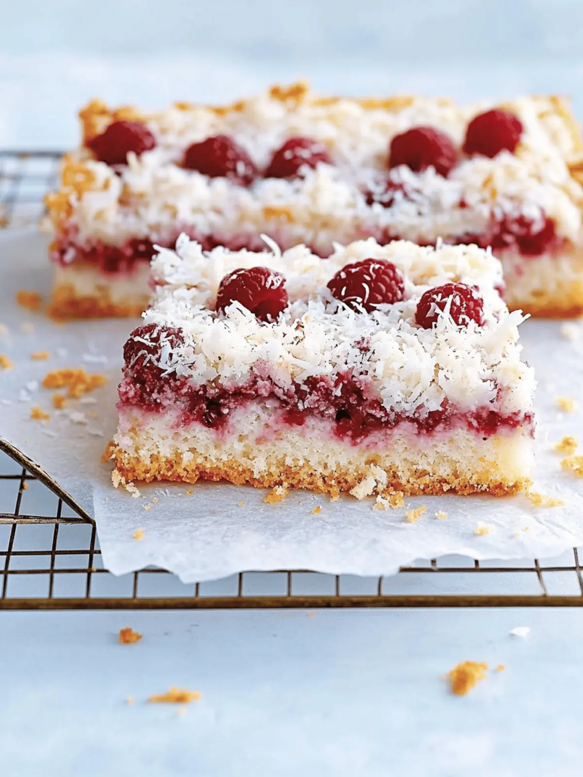 Coconut Raspberry Slice