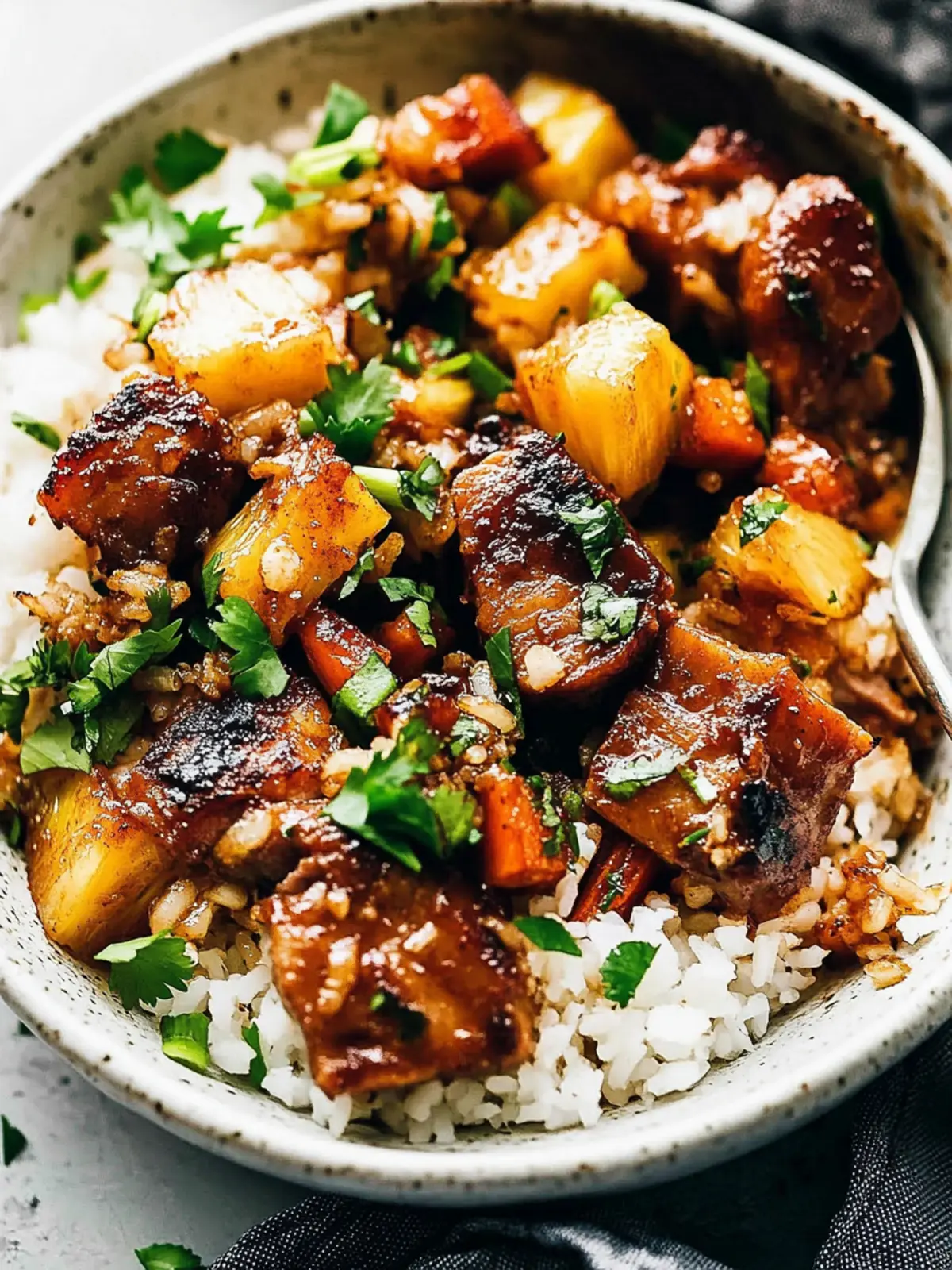 Pineapple Pork with Coconut Rice