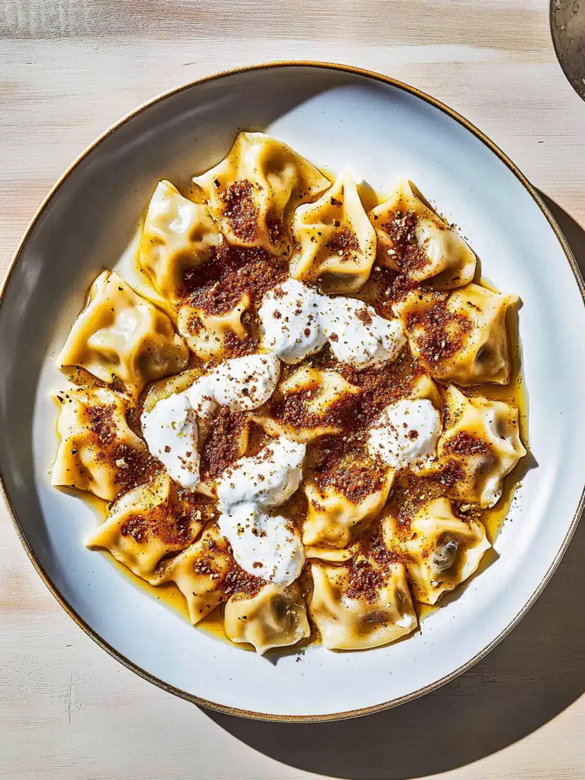 Manti Turkish Dumplings with Garlicky Yogurt and Spiced Oil