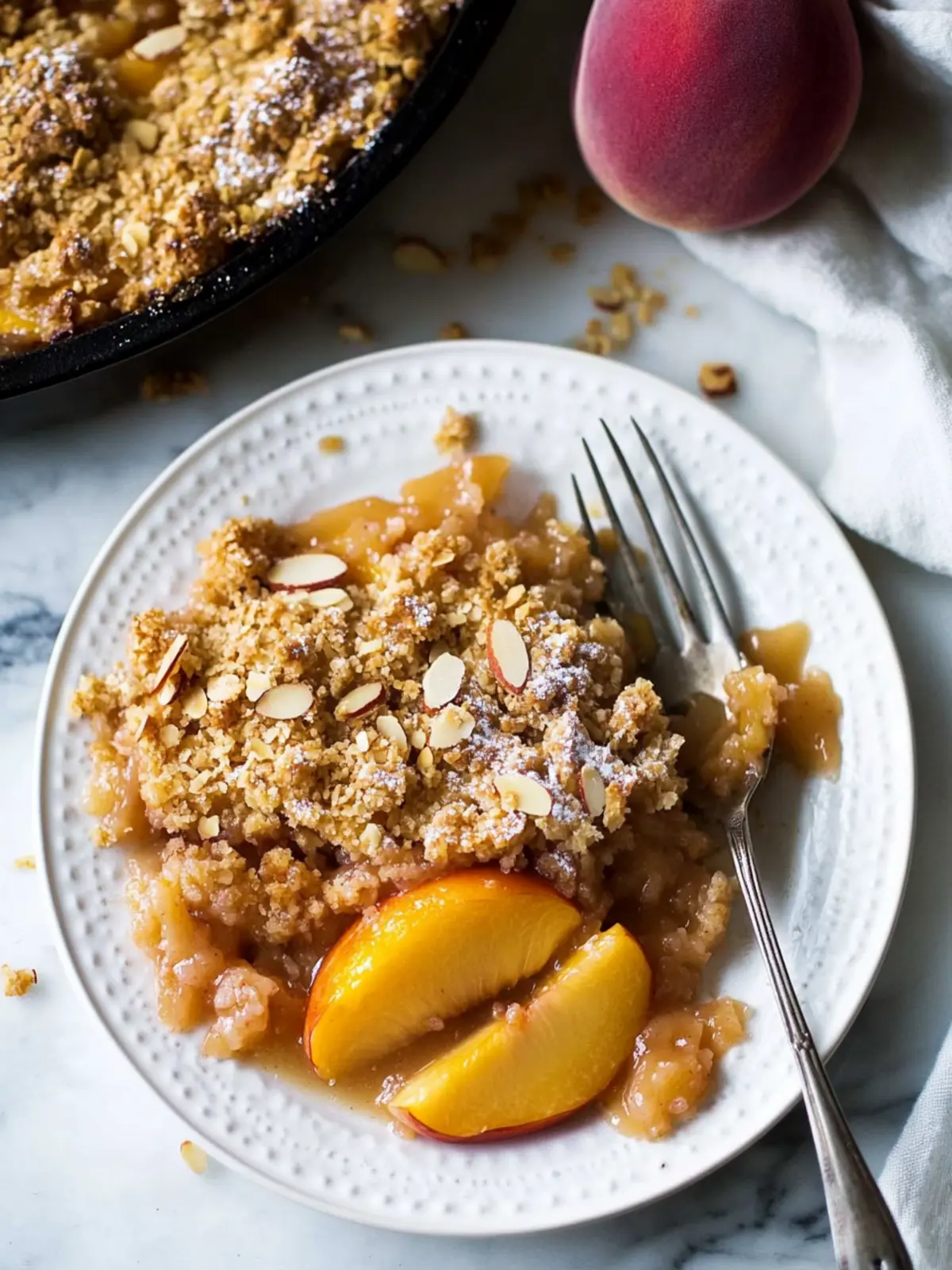 Almond Peach Crumble