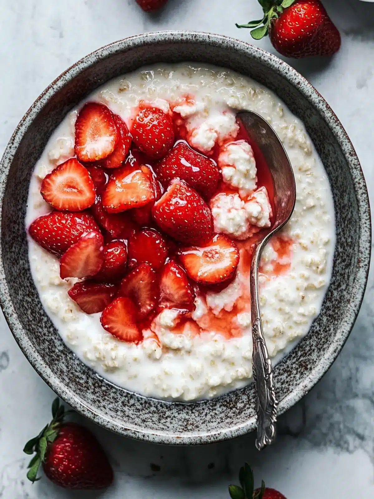 Strawberries and Cream Porridge
