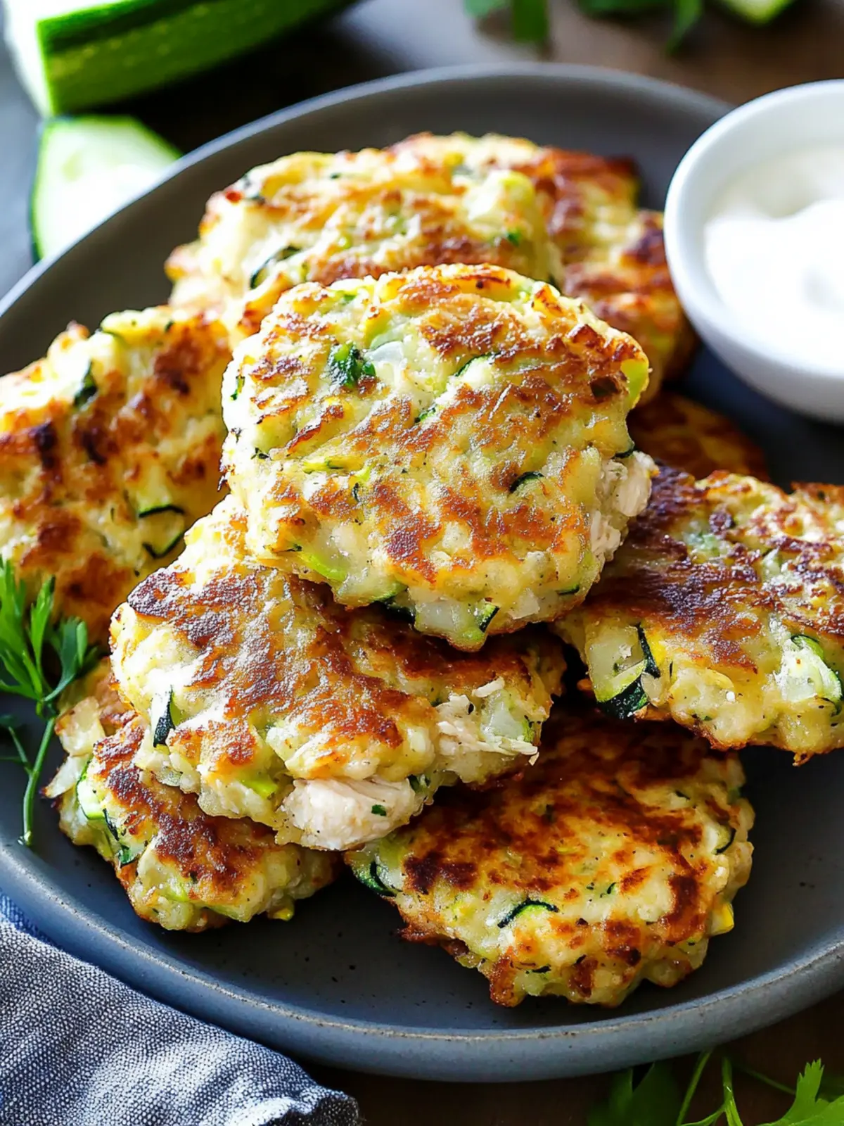 Chicken Paleo Zucchini Fritters